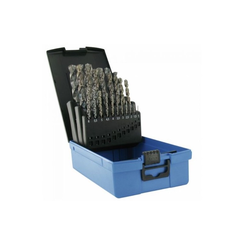 Coffret 19 forets cobalt 1 à 10 mm