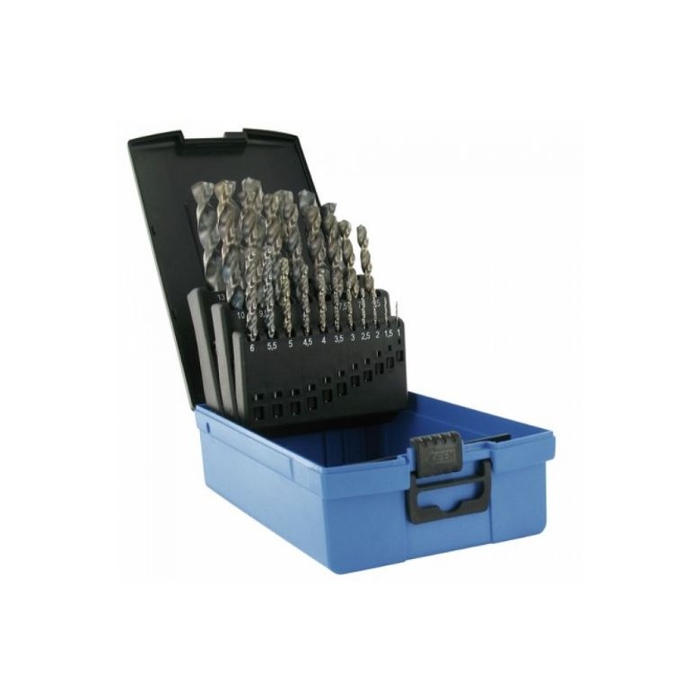 Coffret 19 forets cobalt 1 à 10 mm