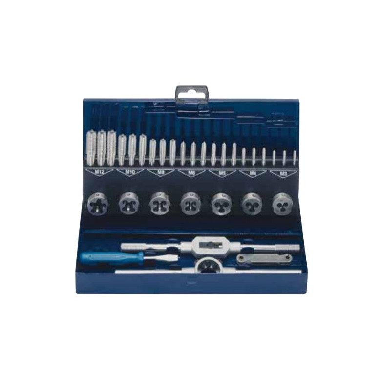 Coffret tarauds main et filières M3 à M12