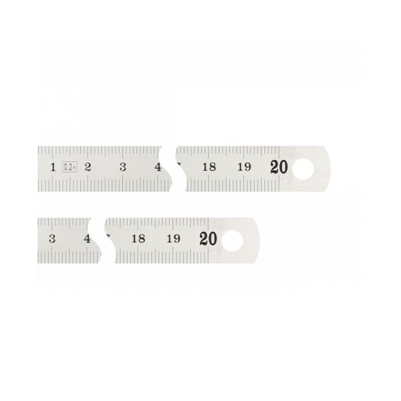 Réglet flexible inox mat 200 mm