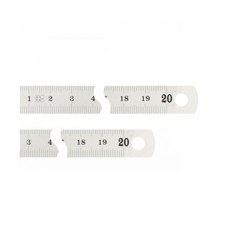 Réglet flexible inox mat 200 mm
