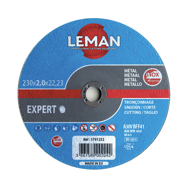 Disque à tronçonner Ø 230 mm / 2 mm INOX