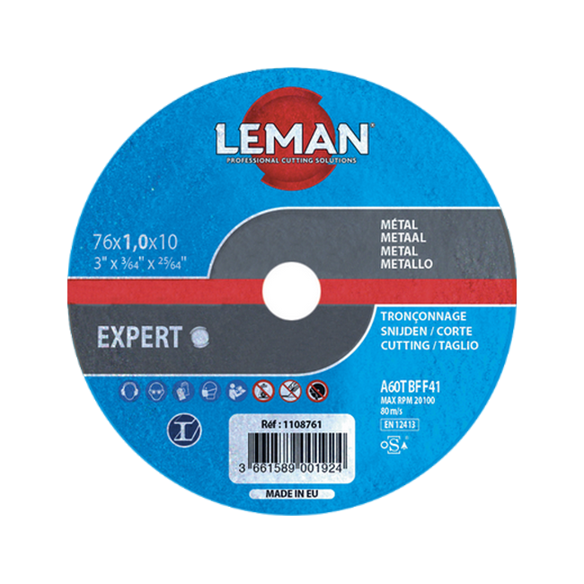 Disque  trononner  76 mm ep 1 mm