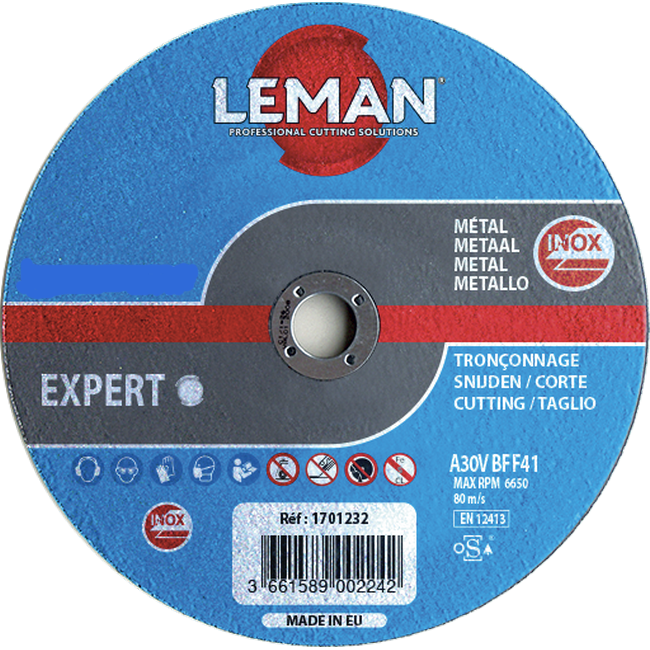 Disque  trononner  125 mm / 1.6 mm INOX